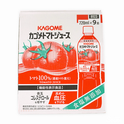 カゴメ トマトジュース 食塩無添加 (720 ml x 9本)×2箱 カゴメ トマトジュース食塩無添加 720ml x 9本 | SocToc