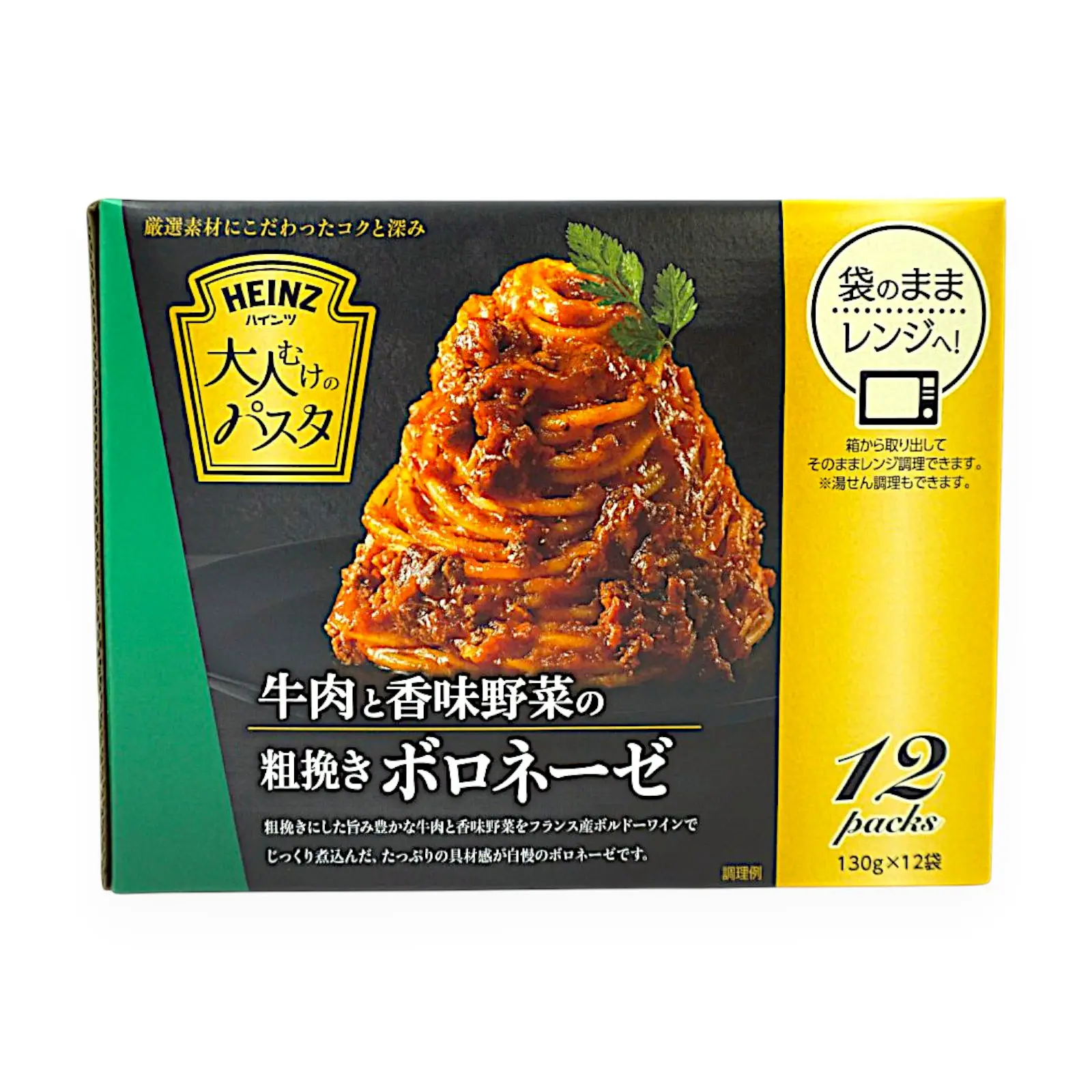 HEINZ大人むけのパスタ 牛肉と香味野菜のボロネーゼ 130 g x 12