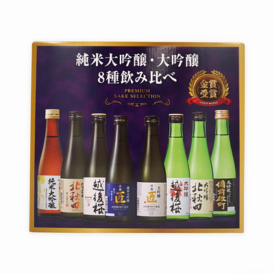 大吟醸・純米大吟醸 8種飲み比べセット 300ml x 8本 | SocToc