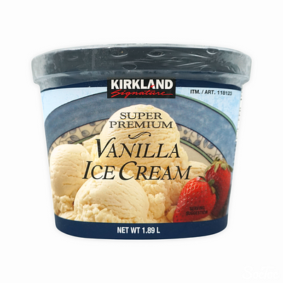 アイス 小分け商品] KIRKLAND SIGNATURE バニラアイスクリーム ツイン