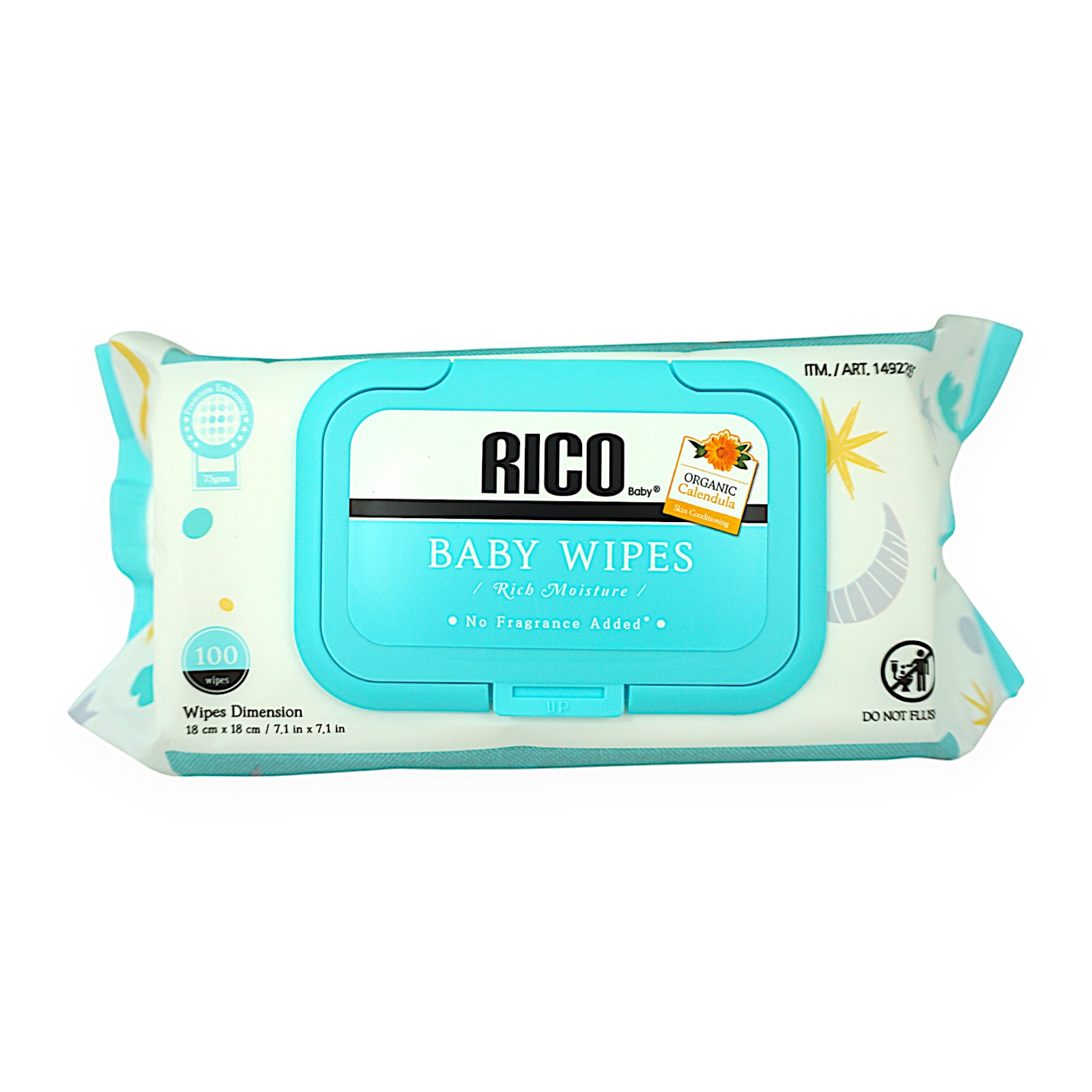 バラ売り商品] RICO 赤ちゃん用おしりふき 100枚入（100 x 1個）大判