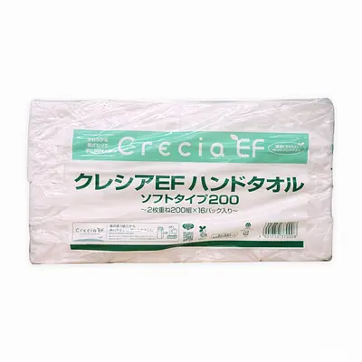 クレシア ハンドタオル ソフト 2枚重ね 200組 x 16個 | SocToc